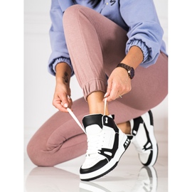 Shelovet high lace-up sneakers black and white 1 Shelovet high lace-up sneakers black and white 1