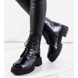 Black lacquered Inark boots 1