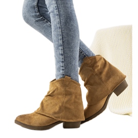 Brown women's cowboy boots Belloci 1