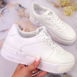 Vinceza W JAN130 white sports shoes 1