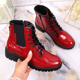 Insulated boots Vinceza W JAN140B red black 1