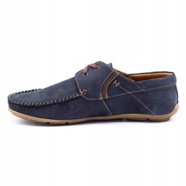 Olivier Men's leather loafers 297 navy blue brown 1 Olivier Men's leather loafers 297 navy blue brown 1