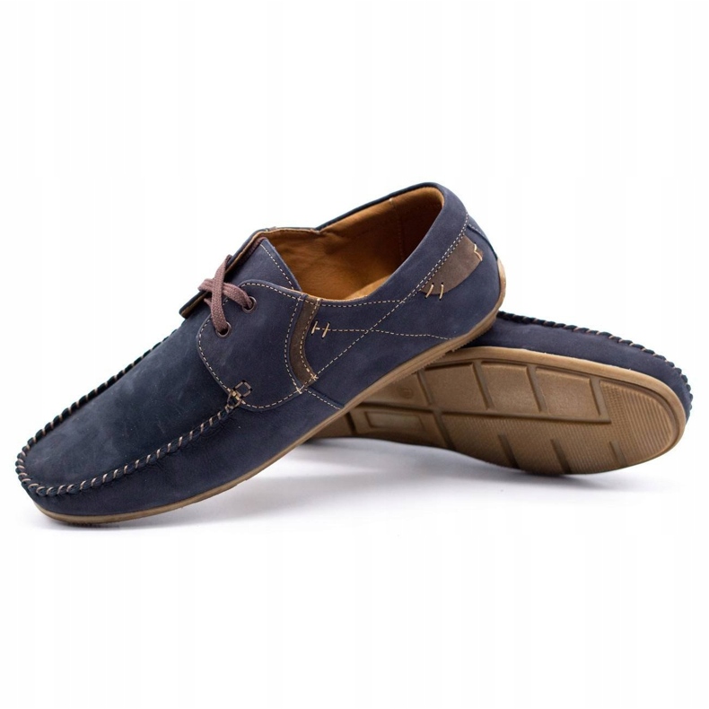 Olivier Men's leather loafers 297 navy blue brown 2 Olivier Men's leather loafers 297 navy blue brown 2