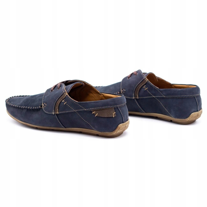 Olivier Men's leather loafers 297 navy blue brown 4 Olivier Men's leather loafers 297 navy blue brown 4