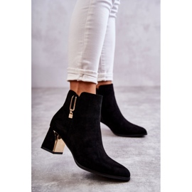 PS1 Black Erine Suede Booties On A Pillar 1