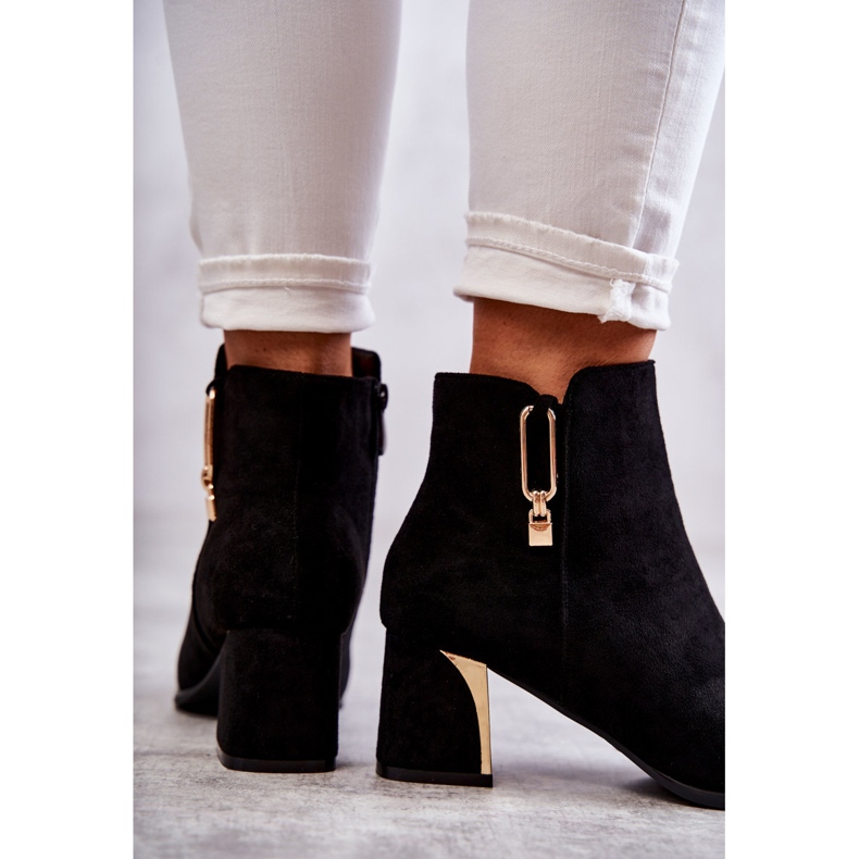 PS1 Black Erine Suede Booties On A Pillar 2