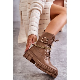 PG1 Fashionable Workers Boots With Brown Solesso Chain 1