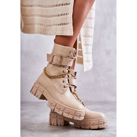 PG1 Fashionable Workers Boots With Beige Solesso Chain 1