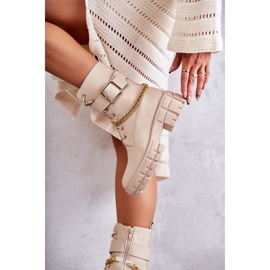 PG1 Fashionable Workers Boots With Beige Solesso Chain 2