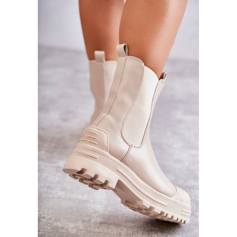 PG1 Classic High Workers Beige Bassti Boots 2