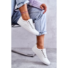 Women's Low Leather Sneakers Big Star KK274005 White 2 Women's Low Leather Sneakers Big Star KK274005 White 2