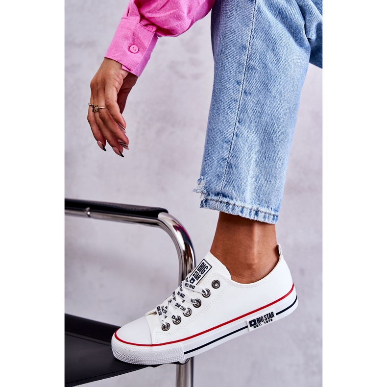 Women's Leather Sneakers Big Star KK274095 White 2 Women's Leather Sneakers Big Star KK274095 White 2