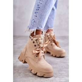 PS1 Suede Warm Boots With Pearls Beige Roco 2