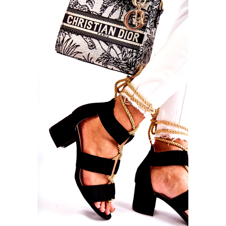 PG1 Black Erisa Low-heeled Sandals 2