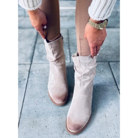 Boots on a hidden Bansi Beige wedge 2