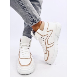 Leia WHITE / BEIGE high-top sneakers 2