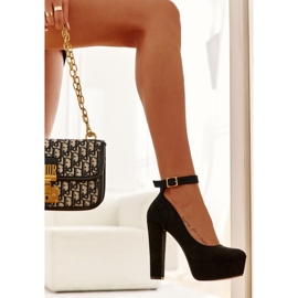 Suede Pumps On The Black Rivia Platform 2