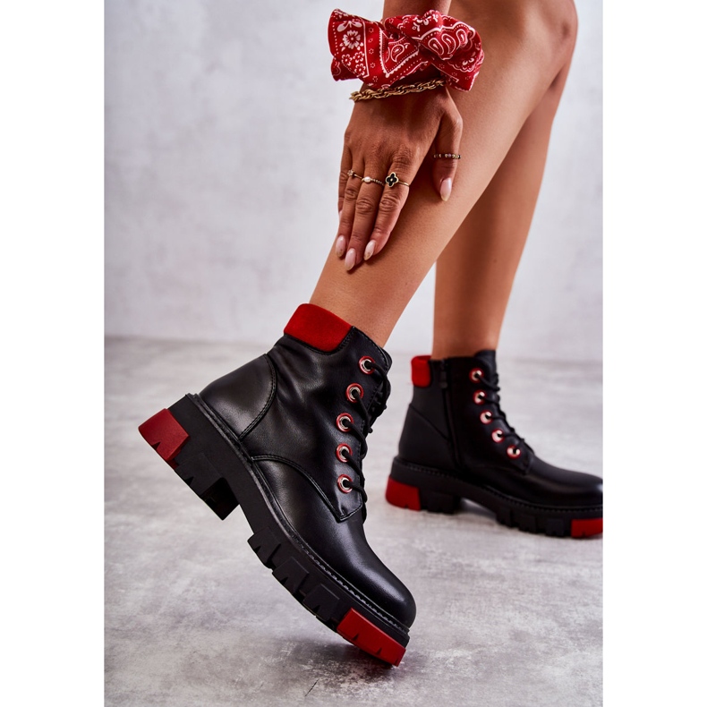 PG1 Leather Boots Workers On Black Messa Zipper 2