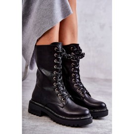 PG1 High Warm Women's Boots Tied Black Darla 1