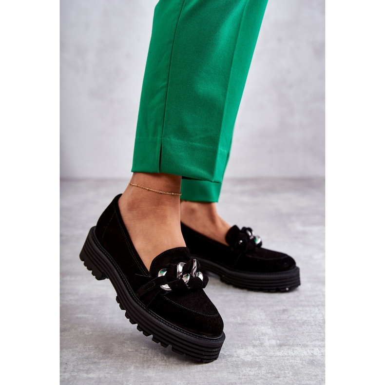 Women's Suede Shoes Laura Messi 2523 Black 1