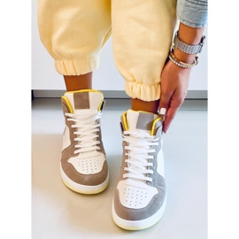 PA1 Dorcas Khaki high-top sneakers beige white 2