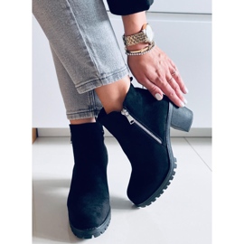 Sadie Black Suede high-heeled ankle boots 1