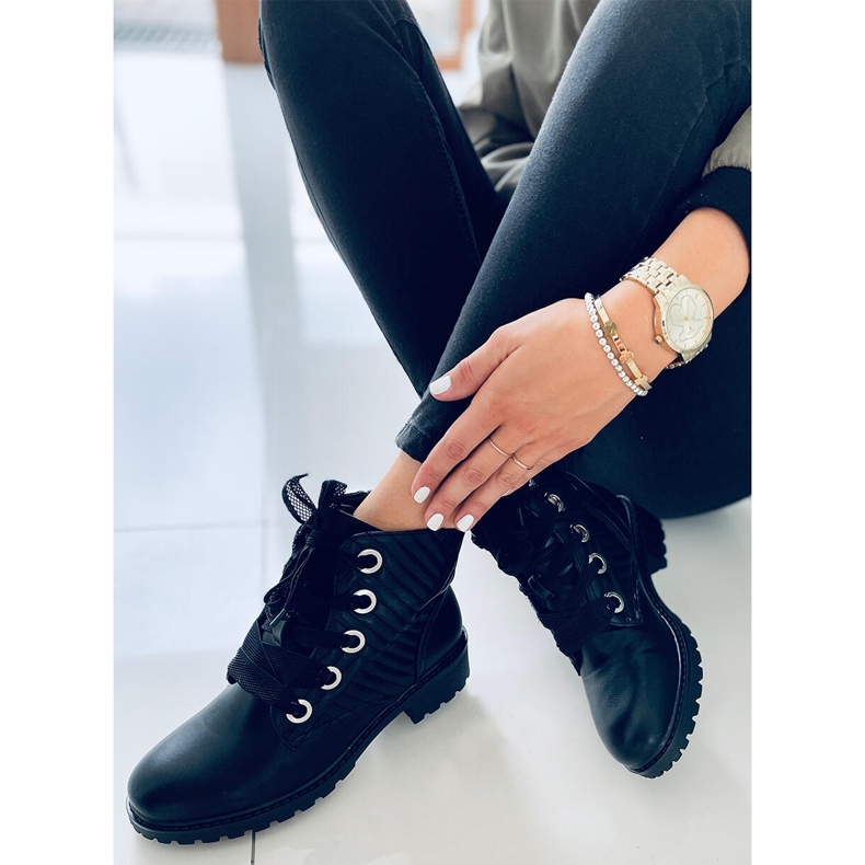 Nagini Black lace-up boots 1