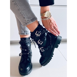Fleur Black military boots 2