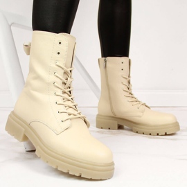 Women's boots eVento beige ankle boots 2