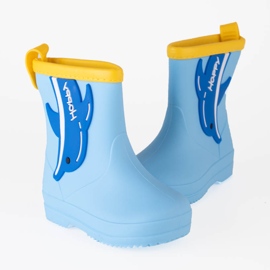 Shelovet low boots for boys with a dolphin blue 2