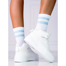 Women's Shelovet sneakers with a high upper white 1