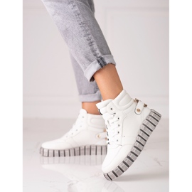 W. Potocki Women's sports boots Potocki white on the platform 1