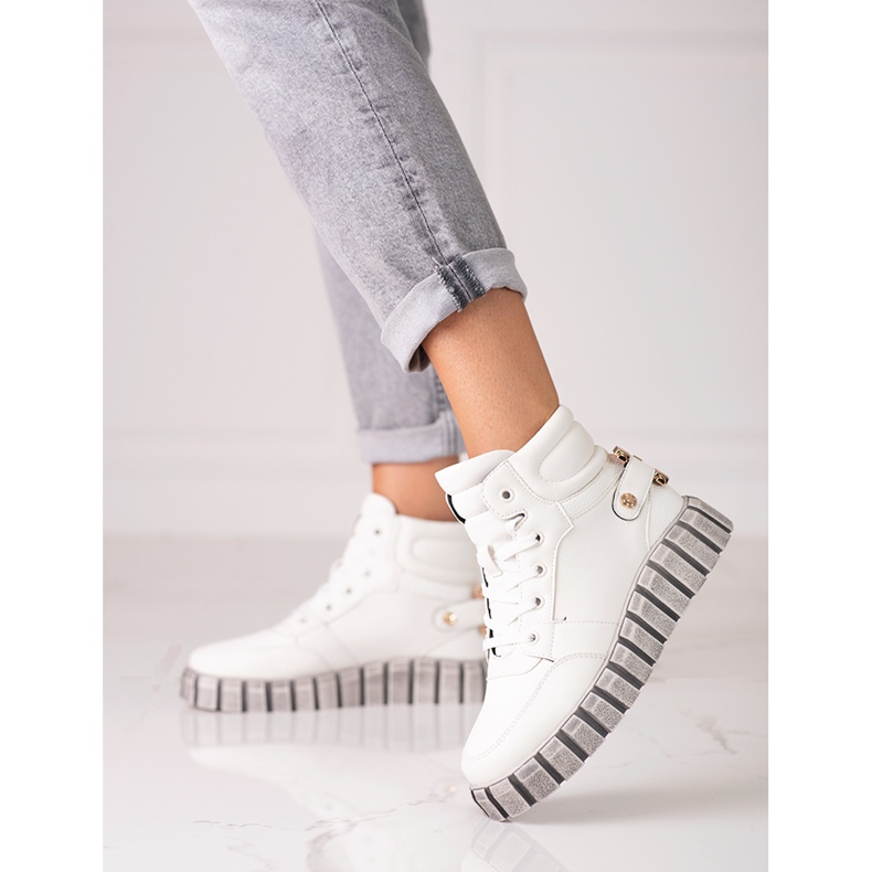 W. Potocki Women's sports boots Potocki white on the platform 1