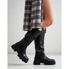 Classic women's boots on the Shelovet platform black 1