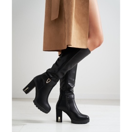Women's boots on a high Shelovet post black 1