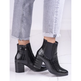 Jodhpur boots on the Shelovet post black with a pattern 1