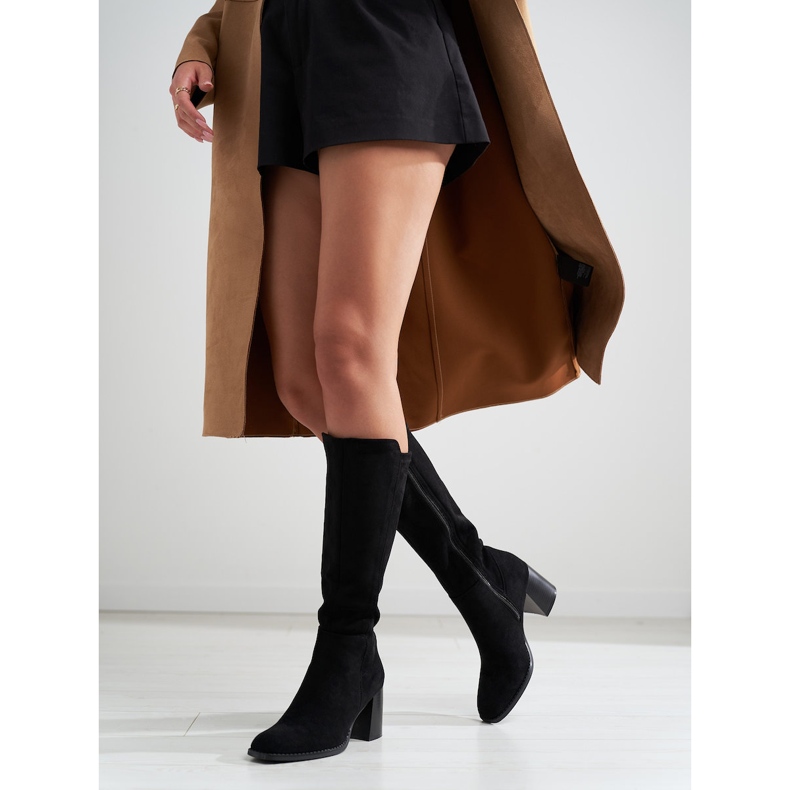 Black Women's Shelovet boots made of ecological suede 1