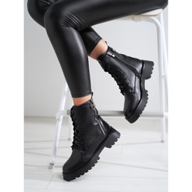 Women's black Workers with a decorative Shelovet zipper 1 Women's black Workers with a decorative Shelovet zipper 1