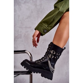 PG1 High Workers Boots With Chain Black Montero 1