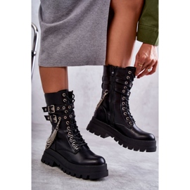 PG1 High Workers Boots With Chain Black Montero 2