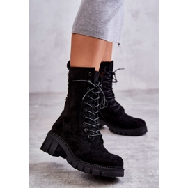 PG1 Women's Black Warm Suede Boots Hermesa 2