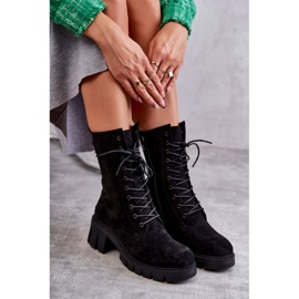PG1 Women's Black Warm Suede Boots Hermesa 1