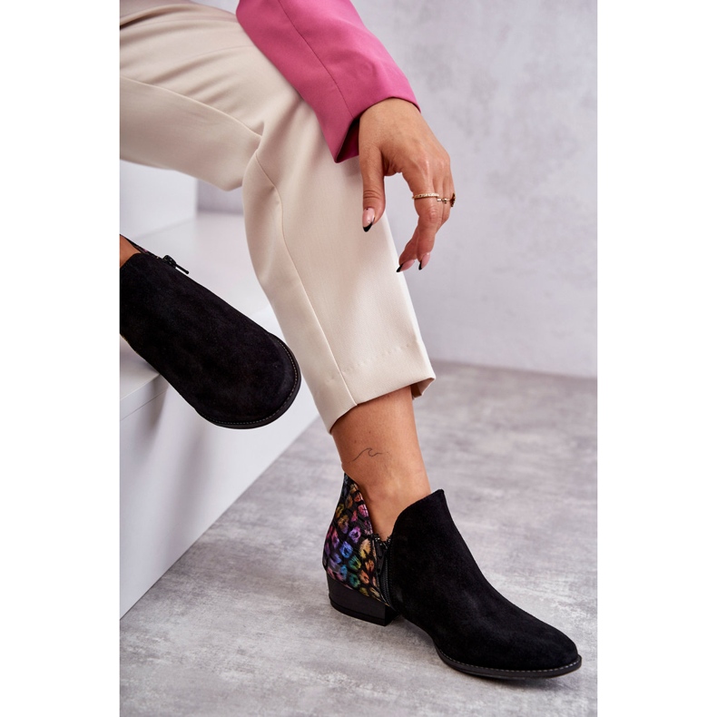Leather Maciejka Boots With Flecks 04091-39 Black multicolored 1