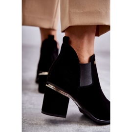 Suede Boots On High Heel Laura Messi 2506 Black 2