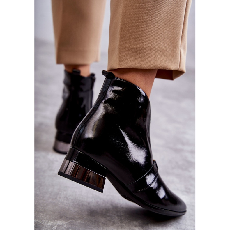 Leather Boots On Flat Heel Laura Messi 2268 Black 2 Leather Boots On Flat Heel Laura Messi 2268 Black 2