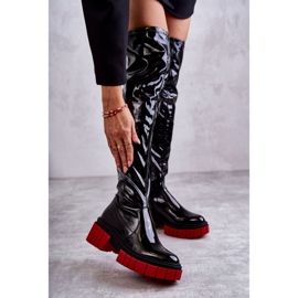 PS1 Patent Women's Boots Black Callen 9
