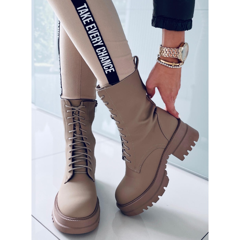 Lace-up boots Jasper Apricot beige 1