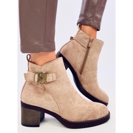 Classic high heels Marsha Khaki boots beige 2