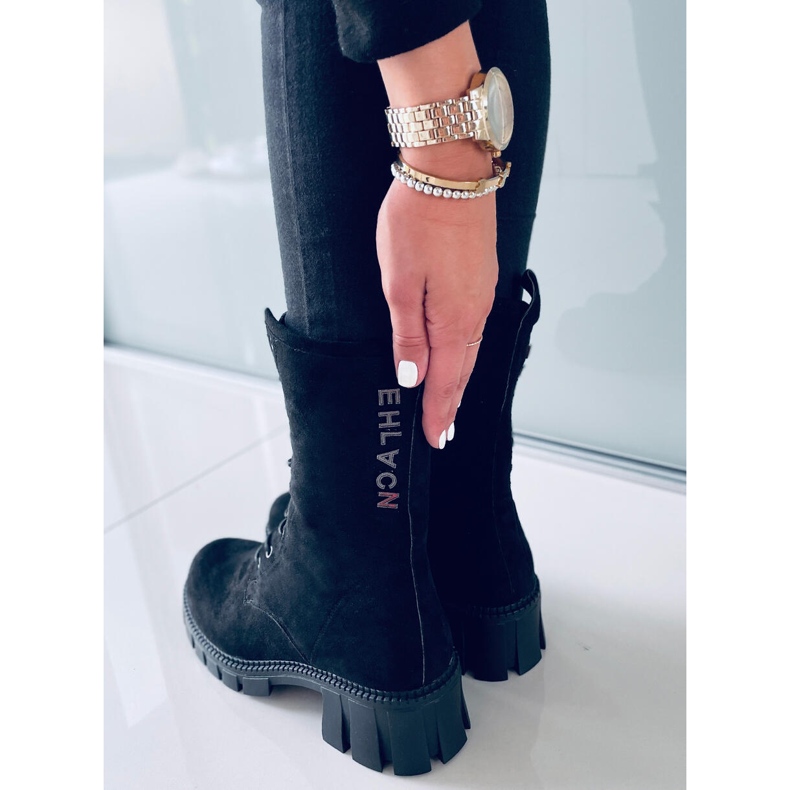 Arne Black lace-up boots 2