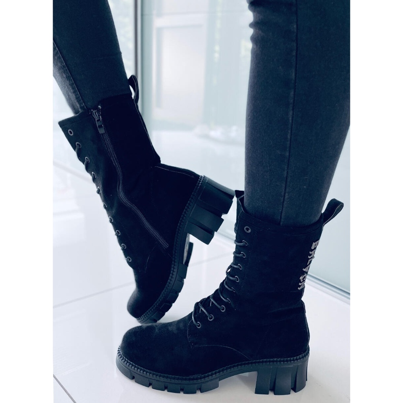 Arne Black lace-up boots 1
